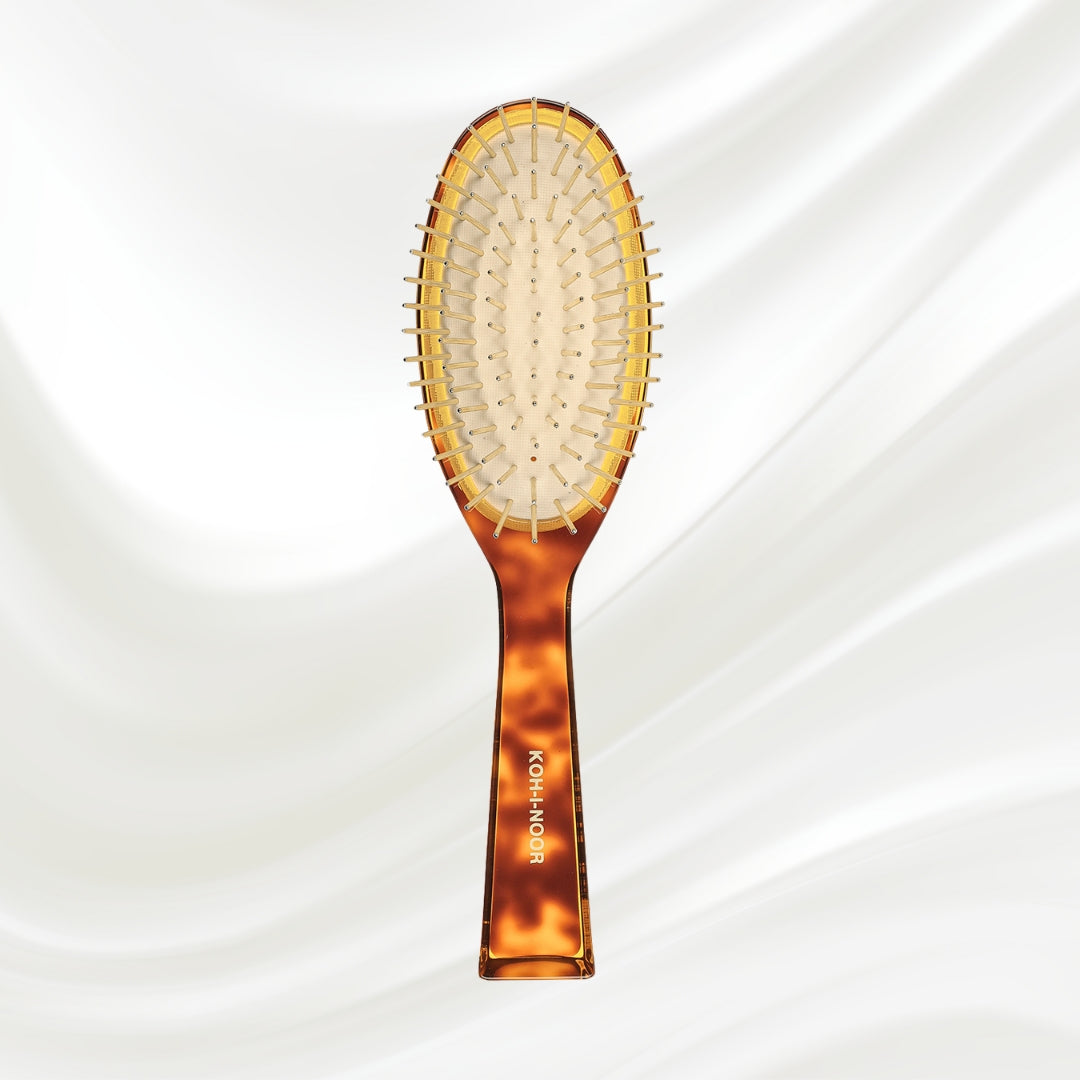 Luxury Pneumatic Hair Brush with Gold Plated Metal Pins - Classic