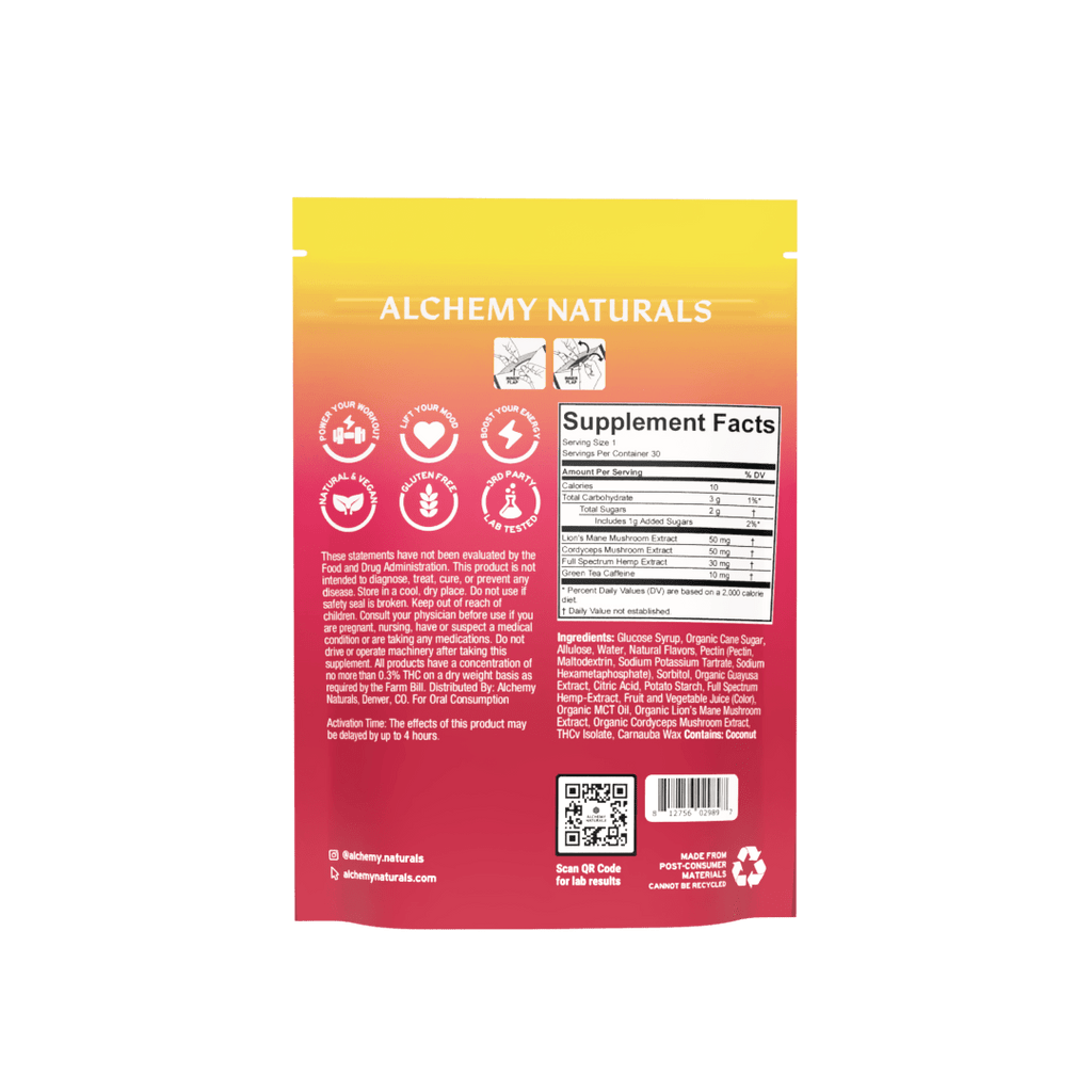 20-Pack: CBD Uplift Gummies for Mood & Workout