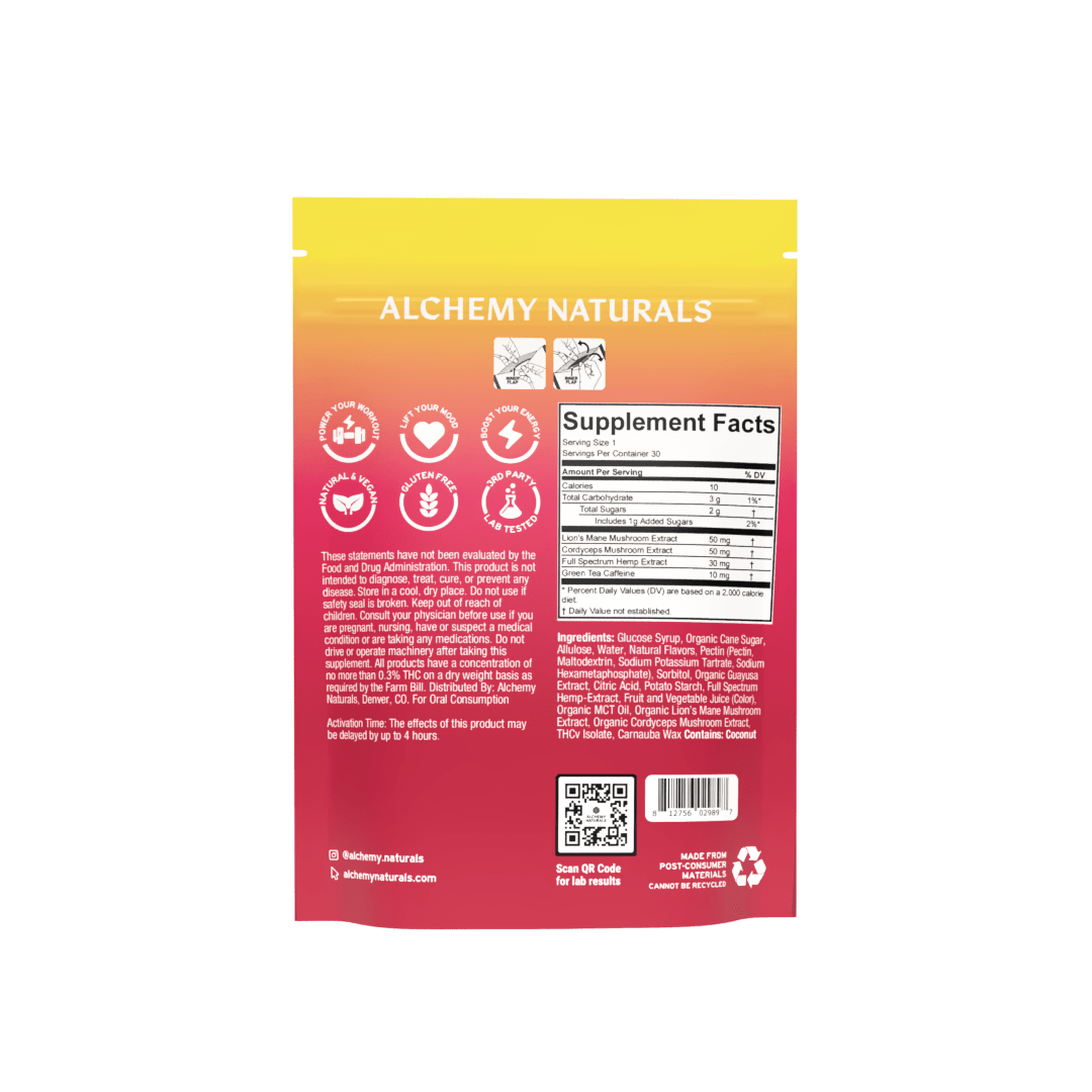 20-Pack: CBD Uplift Gummies for Mood & Workout