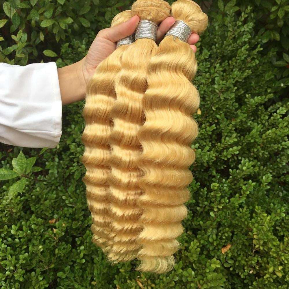 Blonde 613 Deep Wave/Curly Bundles
