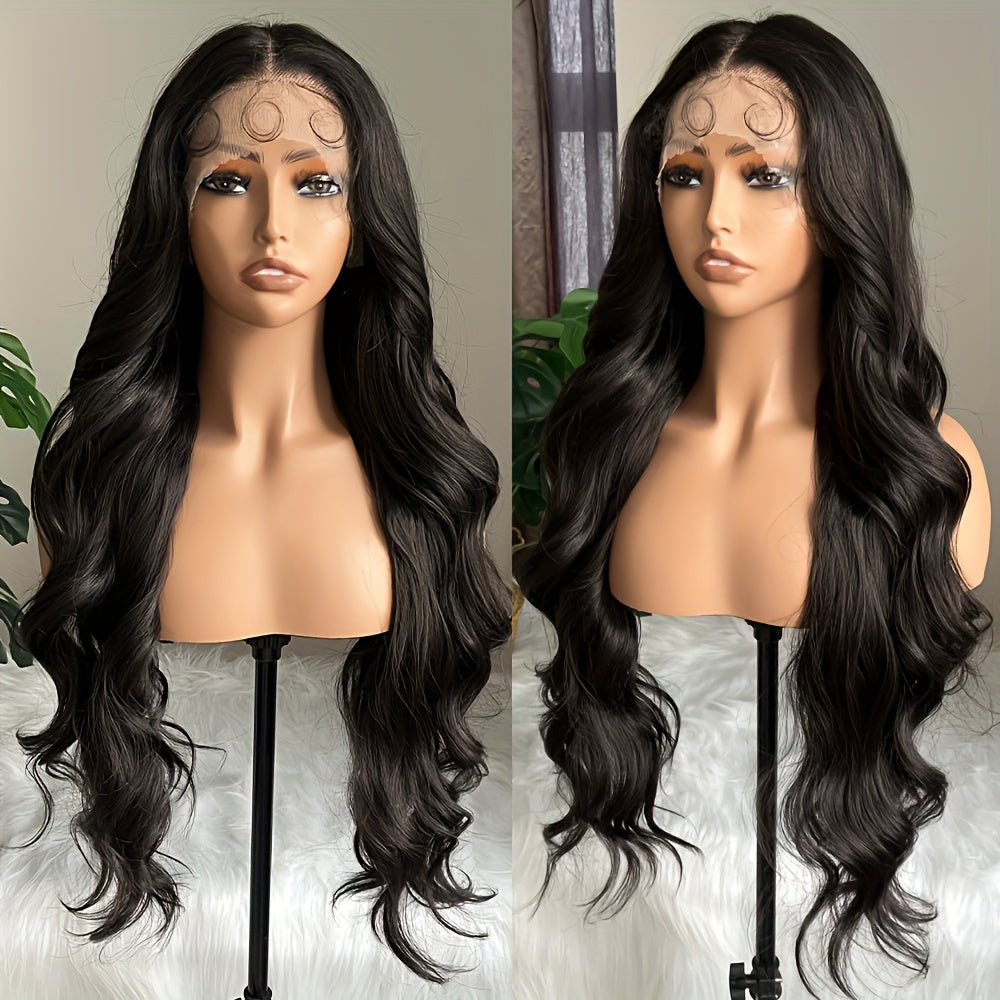 Dark Brown Body Wave Lace Front Wig-0