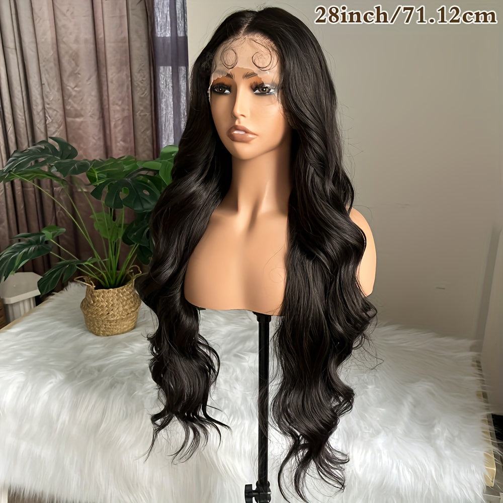 Dark Brown Body Wave Lace Front Wig-1
