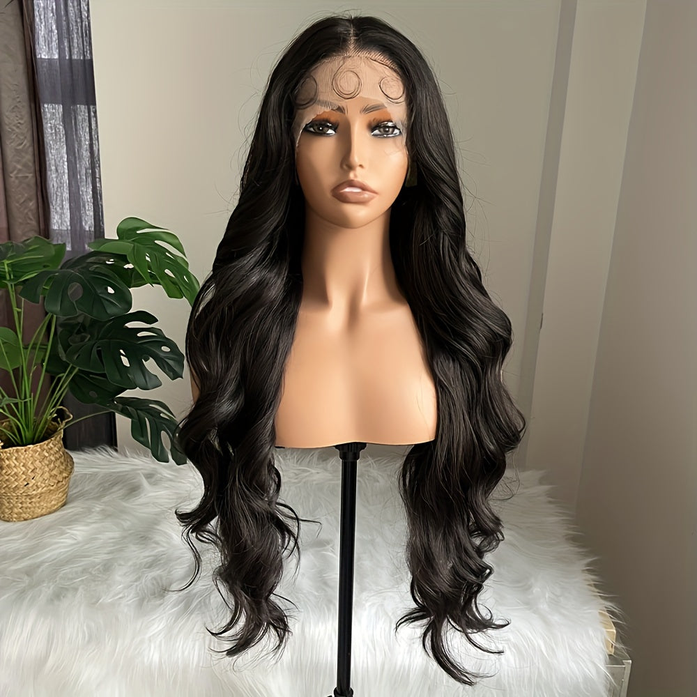 Dark Brown Body Wave Lace Front Wig-3