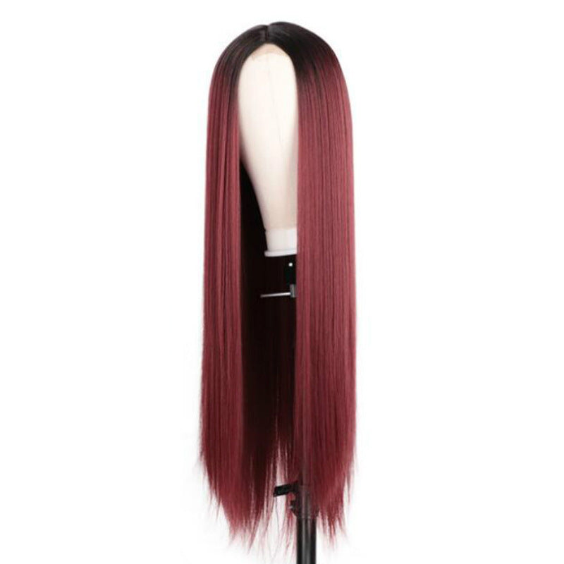 Gradient Color Long Straight Lace-Front Wig