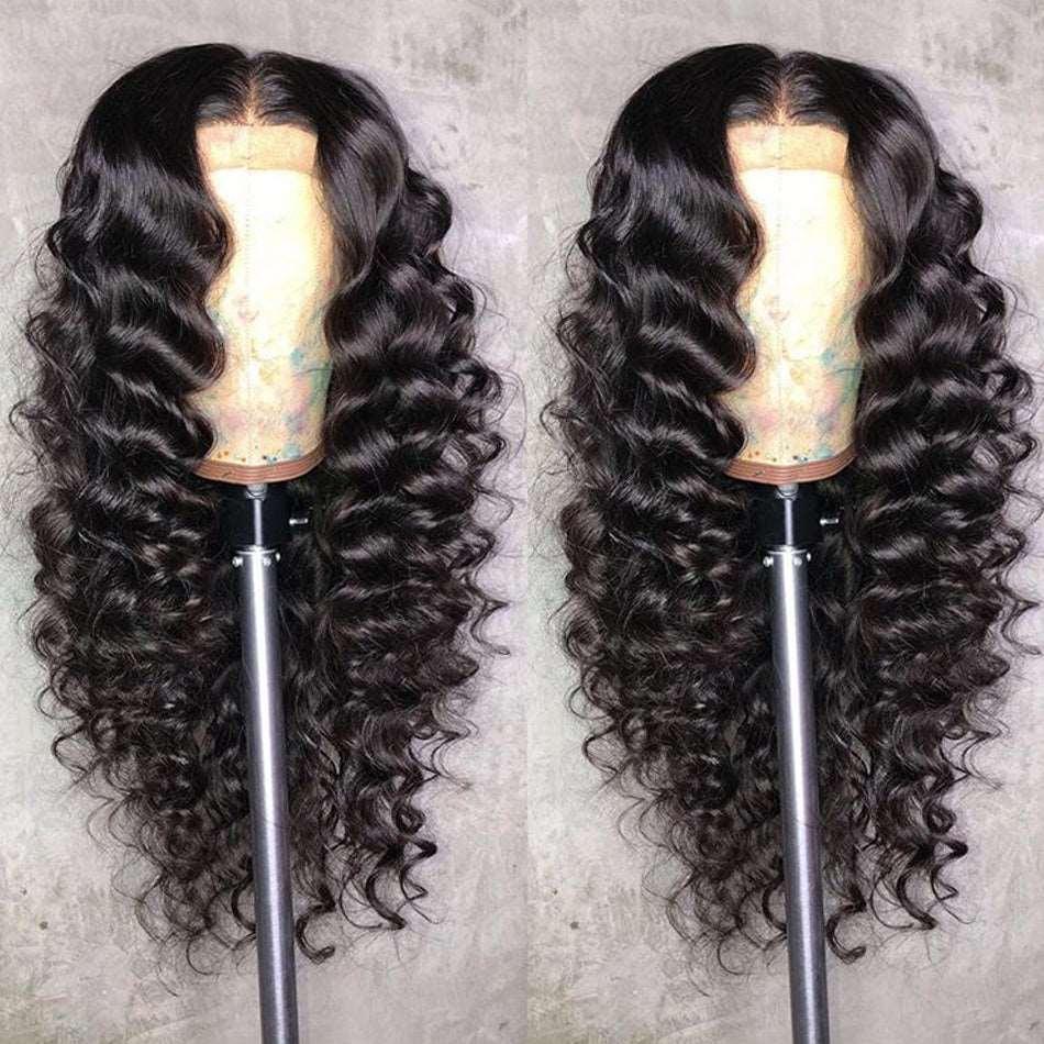 Indian Loose Deep Wave 360 Lace Frontal Wigs for Women-0