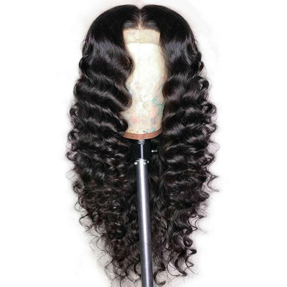 Indian Loose Deep Wave 360 Lace Frontal Wigs for Women-4