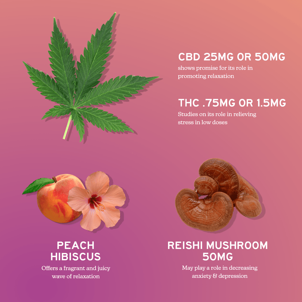 CBD Gummies For Stress - Full Spectrum + Mushroom