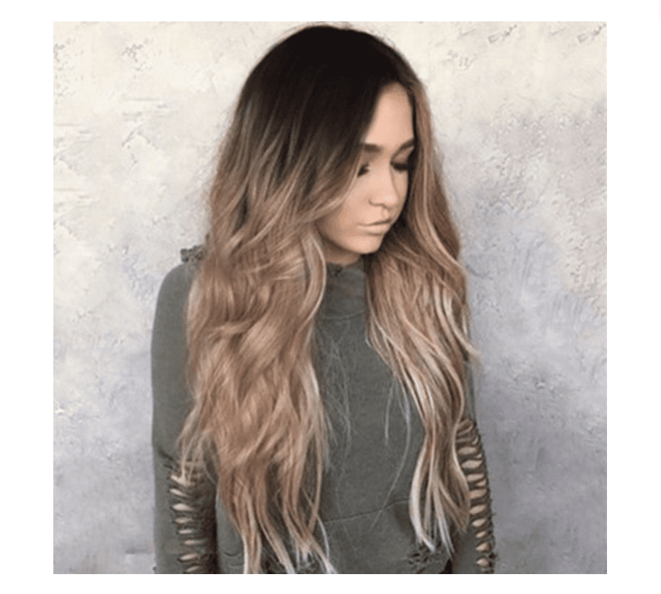 Korean Silk Gradient Long Curly Hair Wig