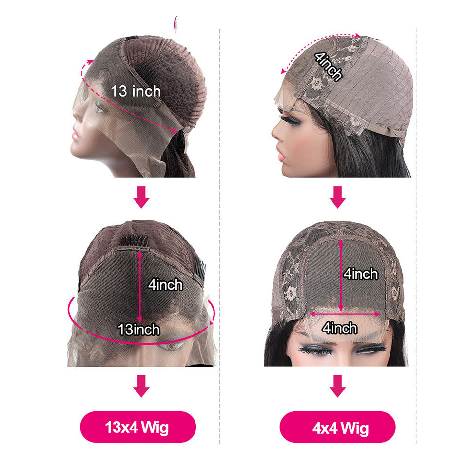 Medium Straight Gradient Colored Wig