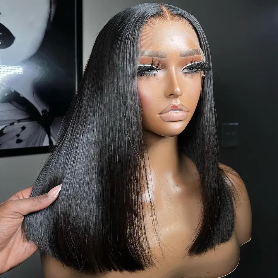 Wear To Go Wig Bob Glueless Wig 13x4 Bob Lace Frontal Wig Short Bob Wig Bone Straight Human Hair Wig Bob Hair Wig Pre Plucked-0