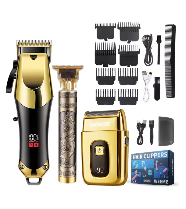 3pcs Men's Electric Hair Clippers Kit