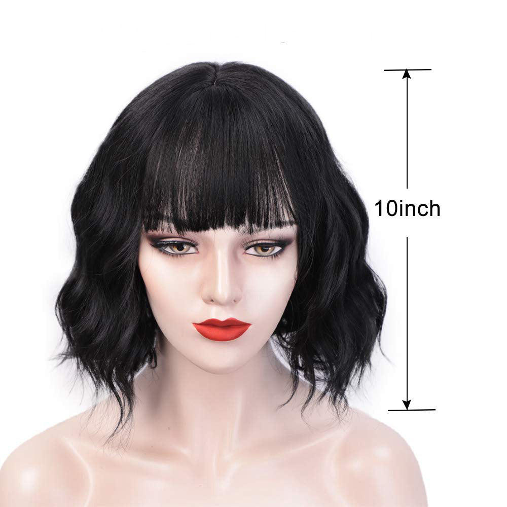 Short Curly Hair Wig Set for Women