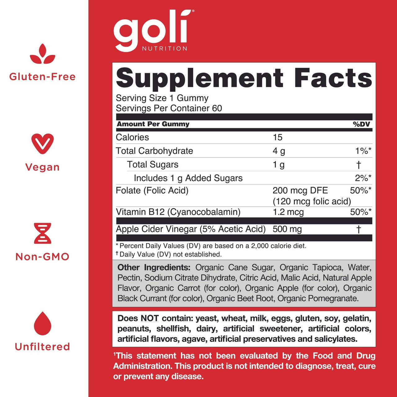 OG2 GOLI ACV GUMMIES     ( 1 X 60 CT   )
