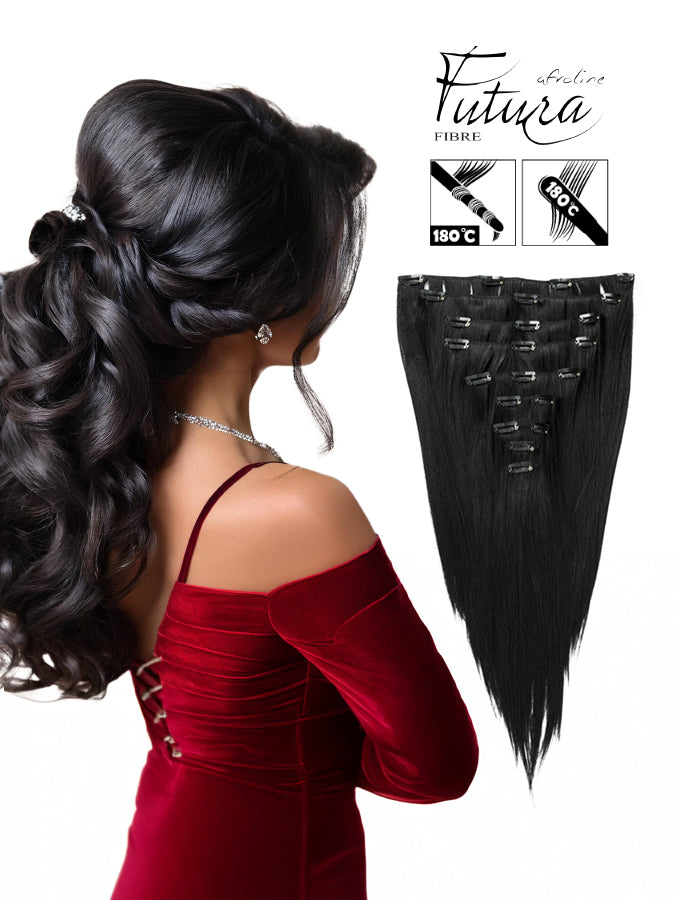 Buckled hair extension FUTURA hair 1# Black