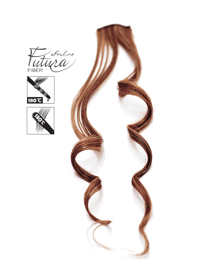 Buckled hair extensions FUTURA hair 10# Medium brown