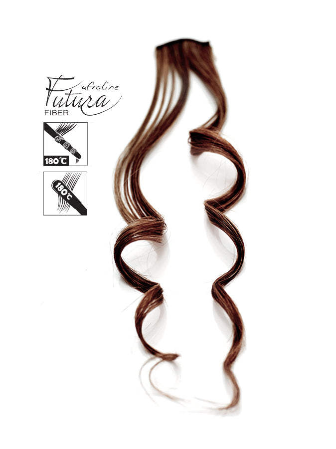 Buckled hair extensions FUTURA hair 6# Dark brown