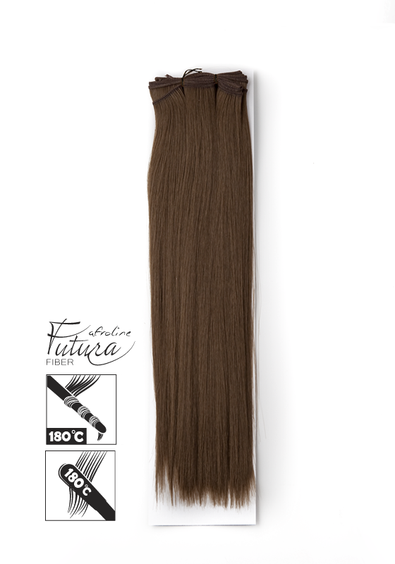 Buckled hair extensions FUTURA hair 10# Medium brown