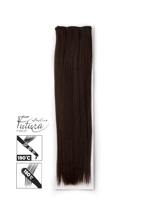 Buckled hair extensions FUTURA hair 6# Dark brown