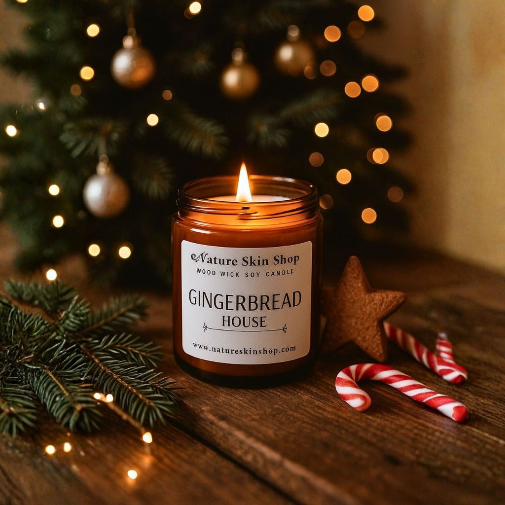 Gingerbread House Wood Wick Soy Candle